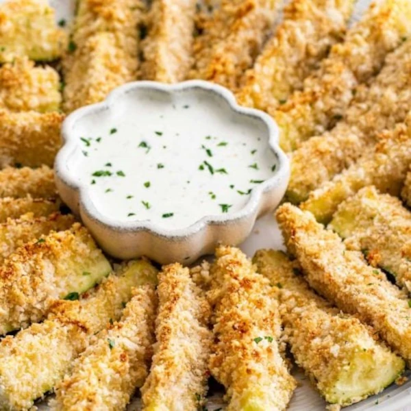 Baked Zucchini Fries with Ranch Dip