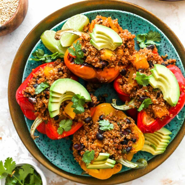 Veggie Stuffed Bell Peppers with Cheese